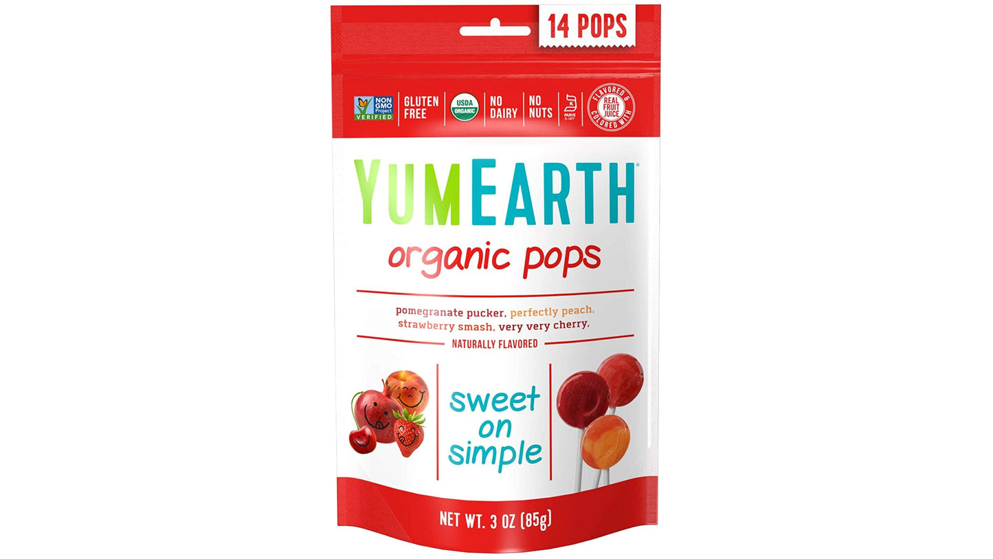 Yumearth, Lollipops Mix Fruit Bio 14Pcs