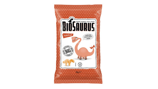 BIOSAURUS, KETCHUP CHIPS 50G BIO