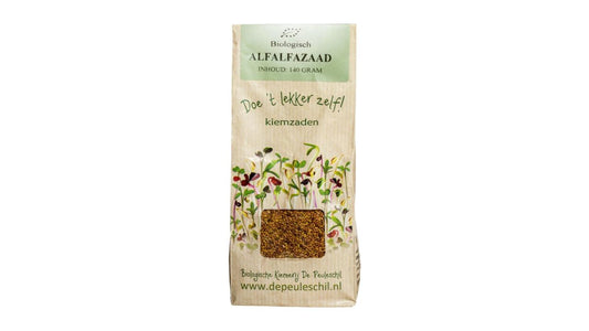 De Peuleschil Organic Alfalfa Seeds 140g – BIO Sprouting Seeds for Fresh Microgreens
