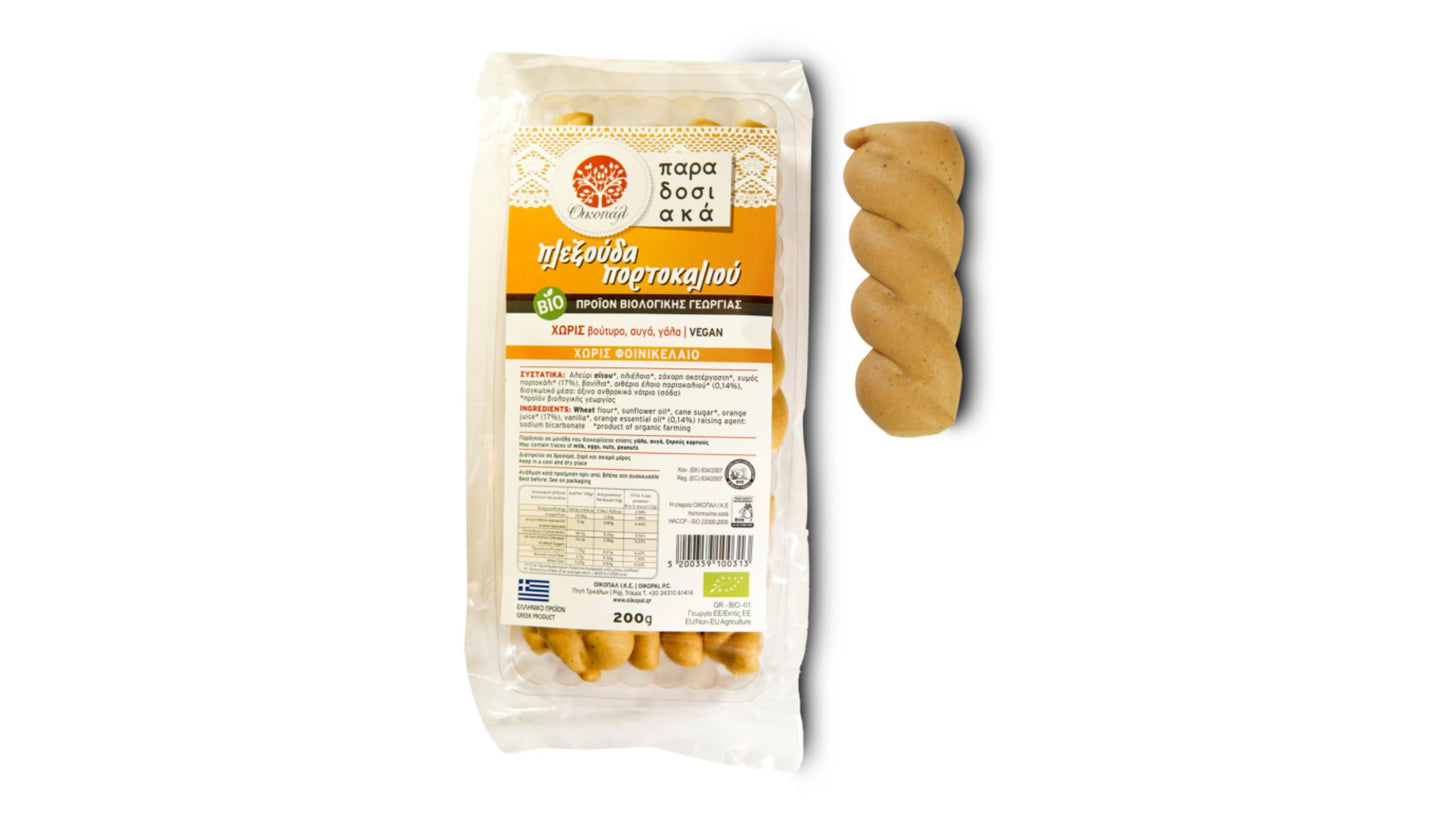 Oikopal, Orange Traditional Cookies 200G Bio