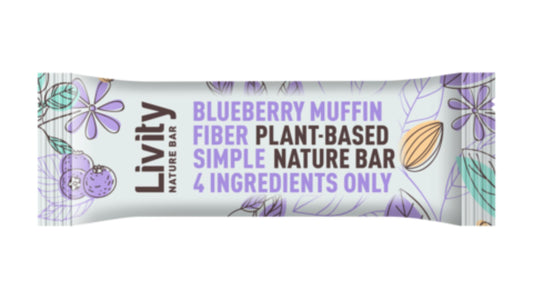 Livity, Nature Blueberry Muffin Bar 30G