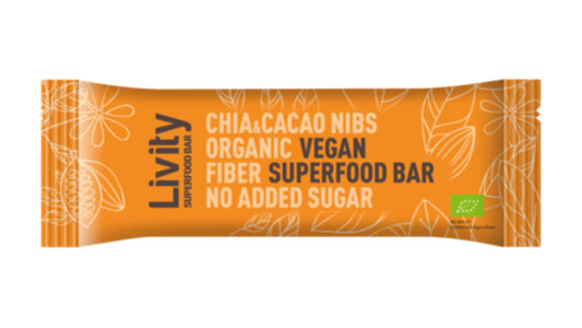 Livity, Chia Cacoa Superfood Bar 25G Bio