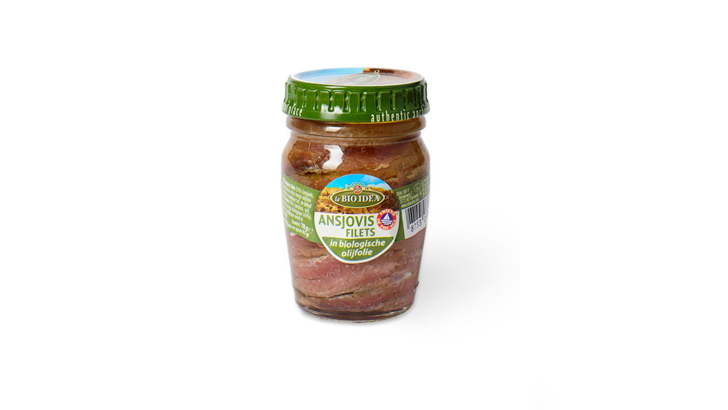 LA BIO IDEA, ANCHOVY FILLETS IN OLIVE OIL 78G