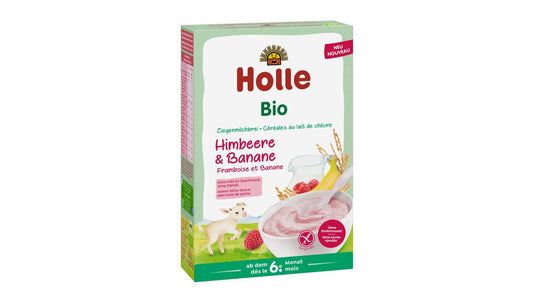 HOLLE, GOAT MILK PORRIDGE RASPBERRY BANANA 200G BIO