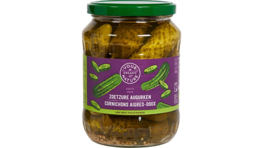 YOUR ORGANIC NATURE, SWEET PICKLED GHERKINS 670G BIO