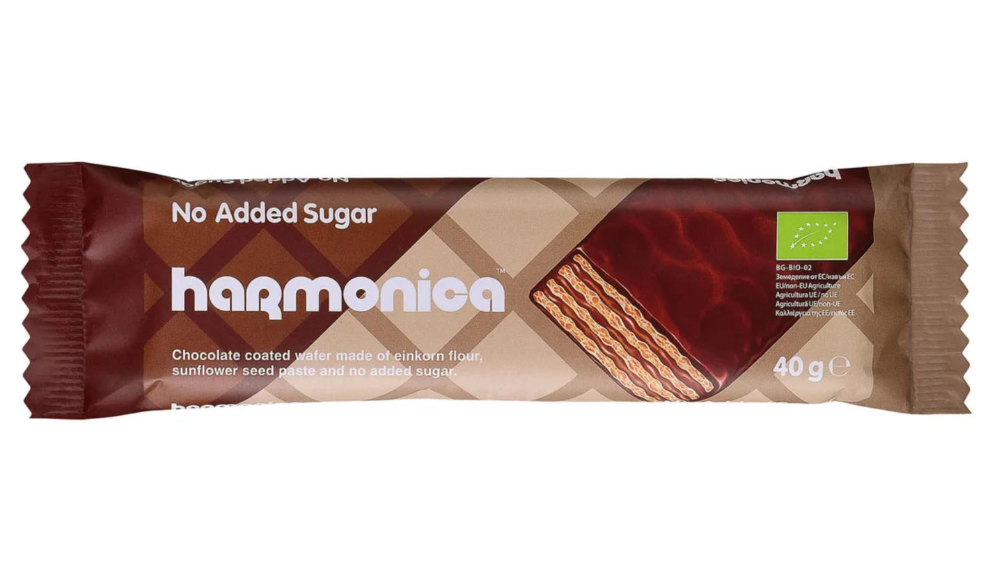 Harmonica, Chocolate Coated Wafer No Sugar 40G Bio